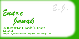 endre janak business card